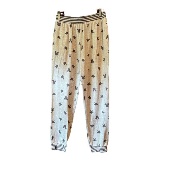 Disney Women's Mickey Mouse/Star Disney Velour Pajama Pant Pull-On Gray Size M - Picture 1 of 9
